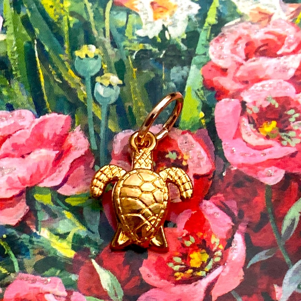 5/$10❤️❤️❤️NEW ROSE GOLD Toned ALLOY Sea Turtle Charm